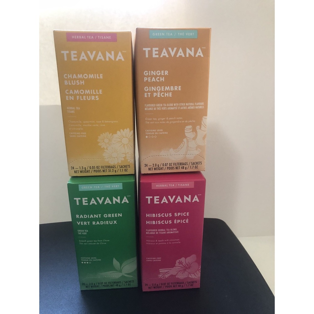 Starbucks Teavana Tea Variety Pack‎ 4 Flavors 24 Each (96 Bags Total) SEALED